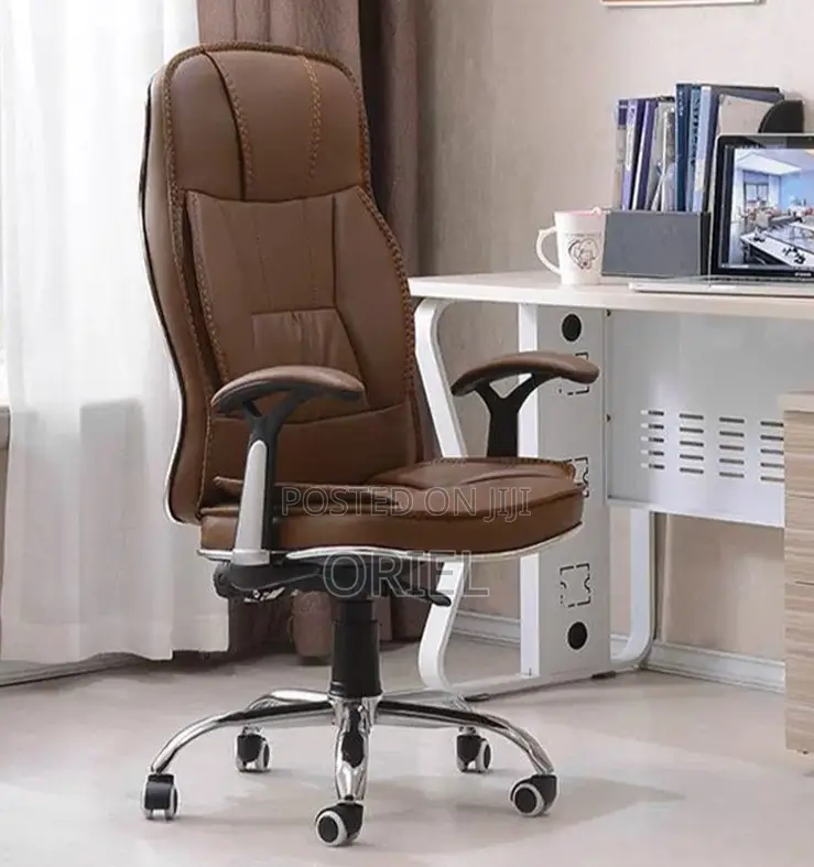 Office Chair : Generic Brown Office Leather Chair