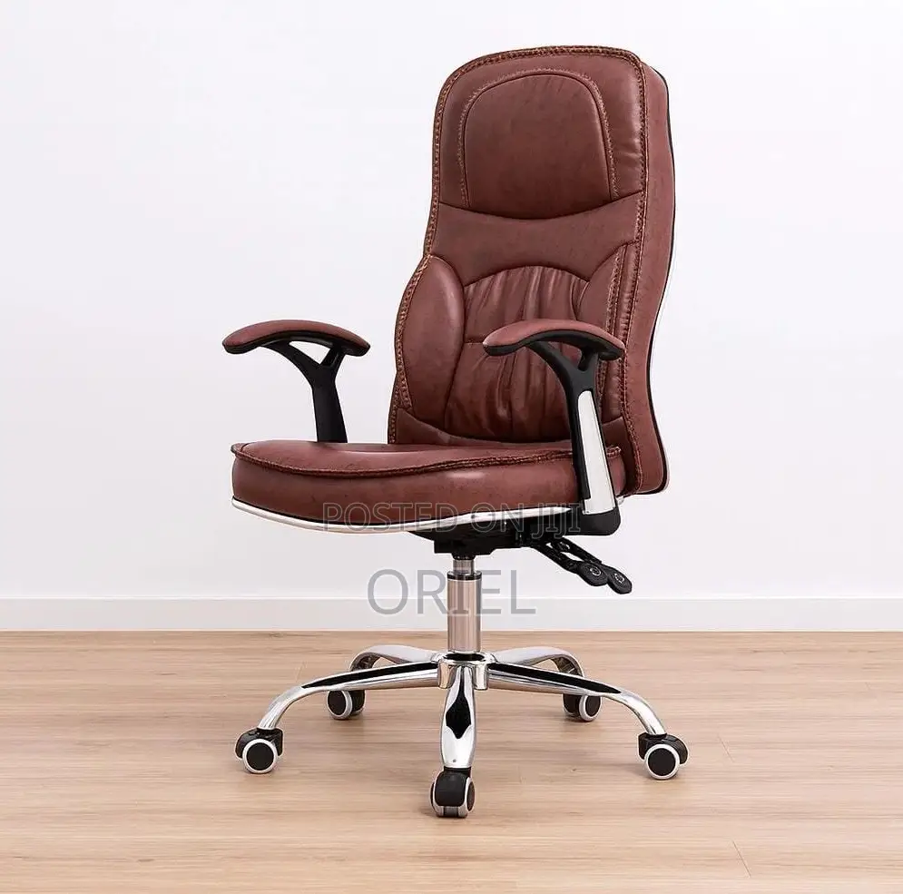 Office Chair : Generic Brown Office Leather Chair