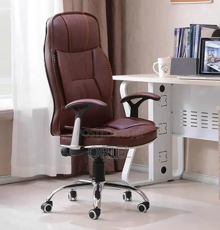 Office Chair : Generic Brown Office Leather Chair