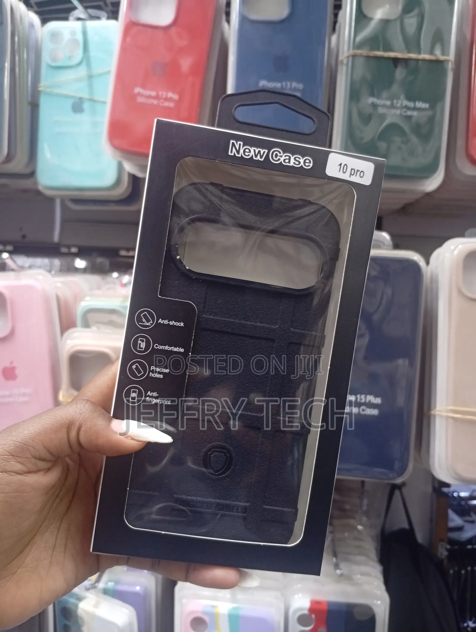 Google Pixel 10 Pro Black Rugged Shield Protective Case
