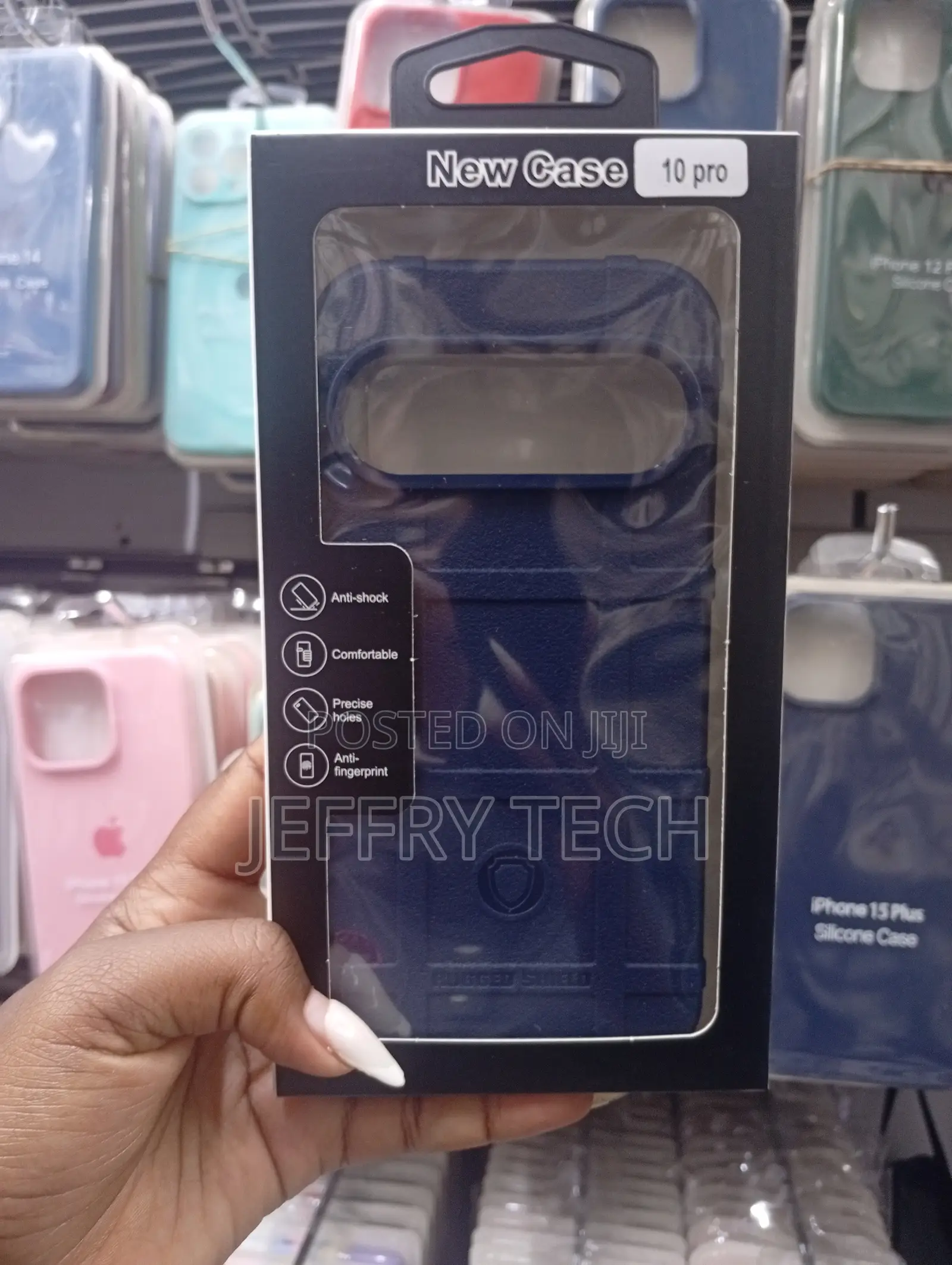 Samsung Galaxy S10 Plus Navy Blue Rugged Shield Phone Case