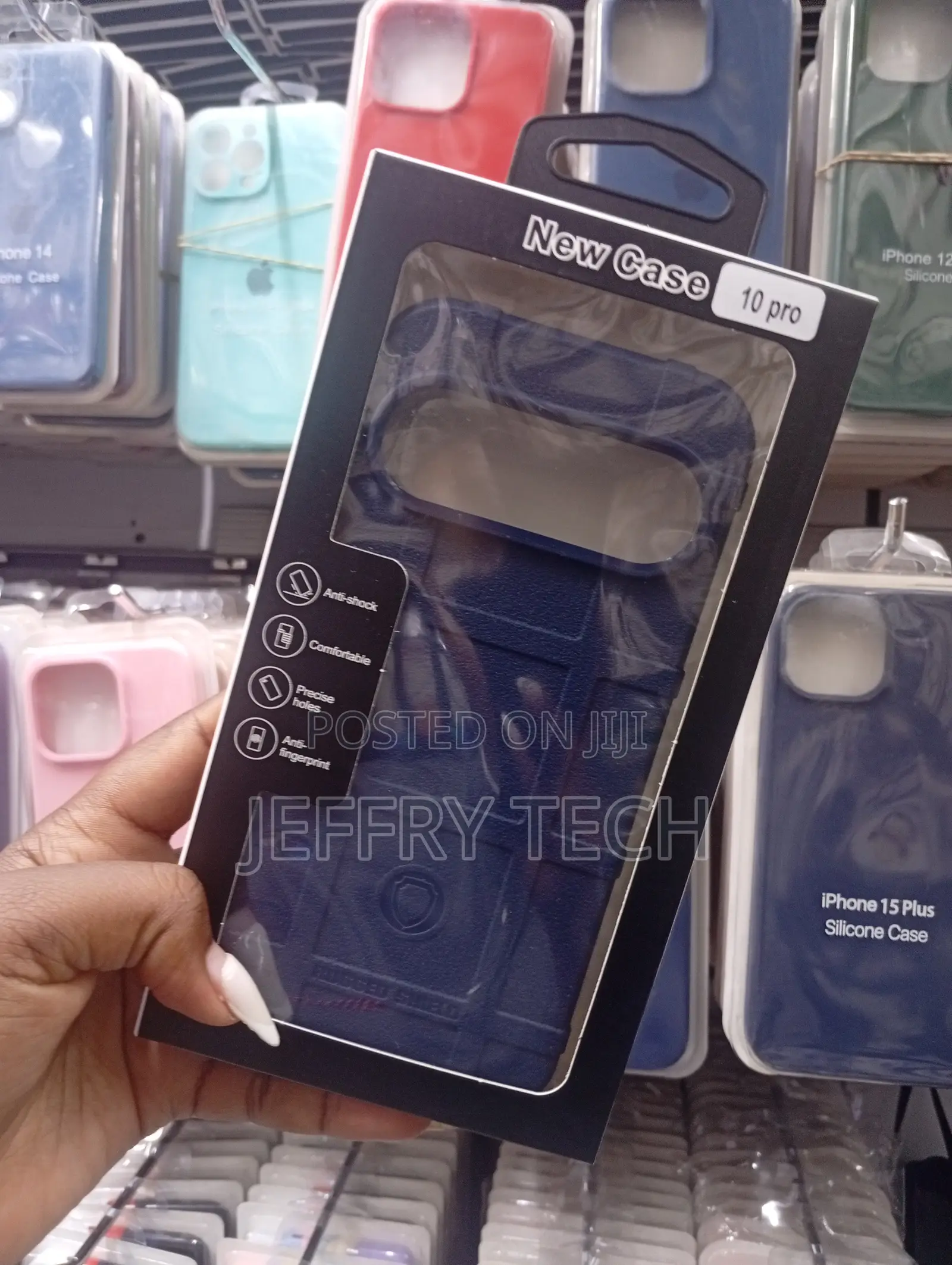 Samsung Galaxy S10 Plus Navy Blue Rugged Shield Phone Case