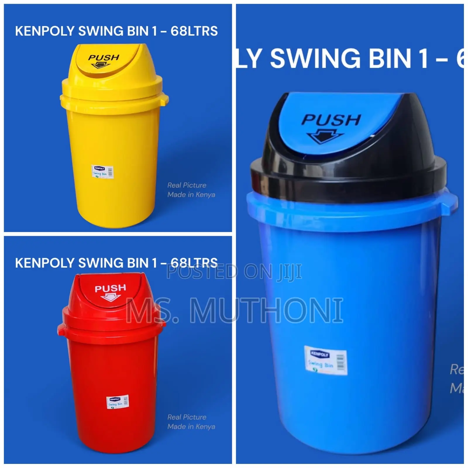 Kenpoly Swing Bin – 68 Litres