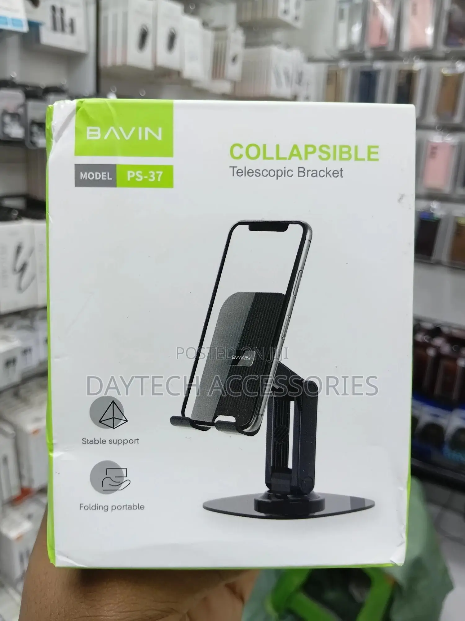 Bavin Ps-37 Collapsible Telescopic Phone Bracket Stand Holder.