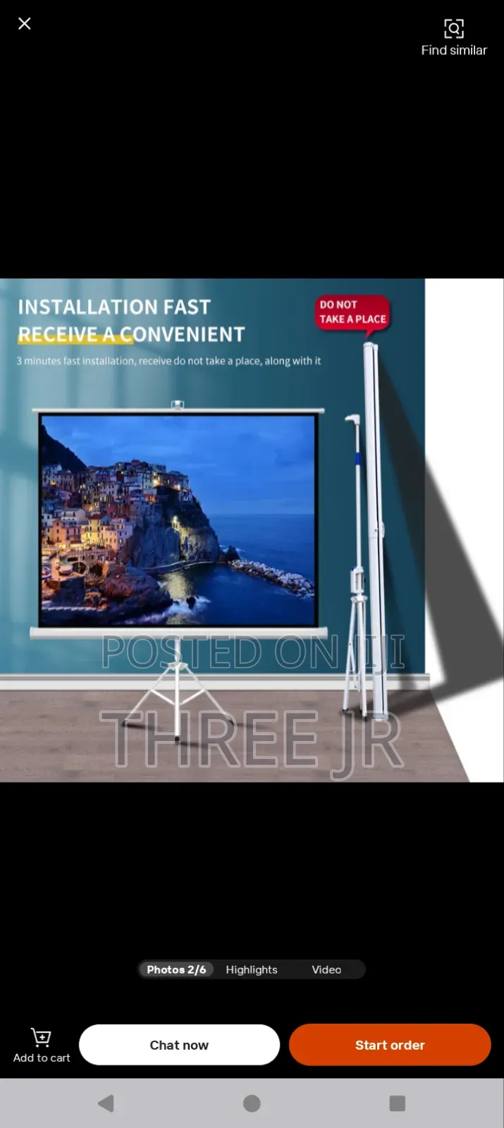 Tripod Projector Screen Easy Yo to Set Up