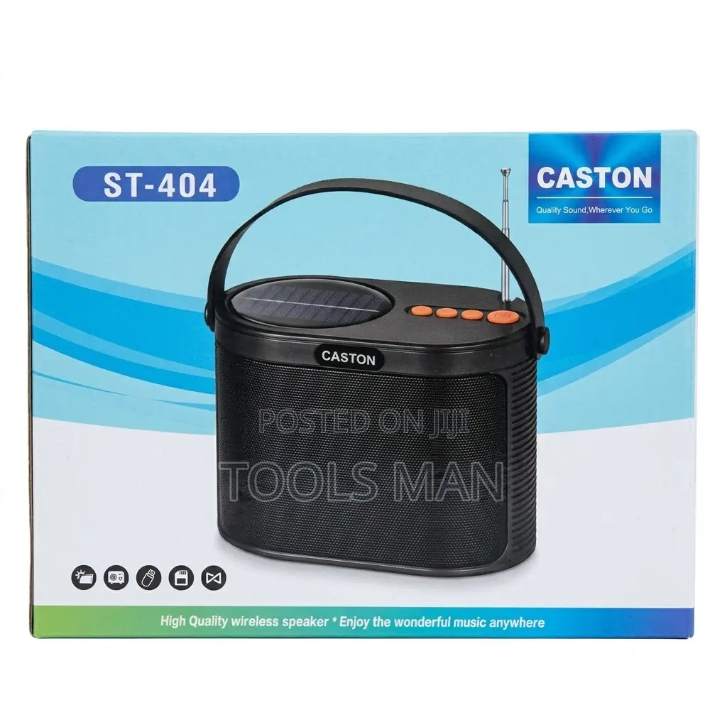 Caston St-404 Solar Wireless Speaker:Bluetooth,Flash,Fm Radio Hd Bass