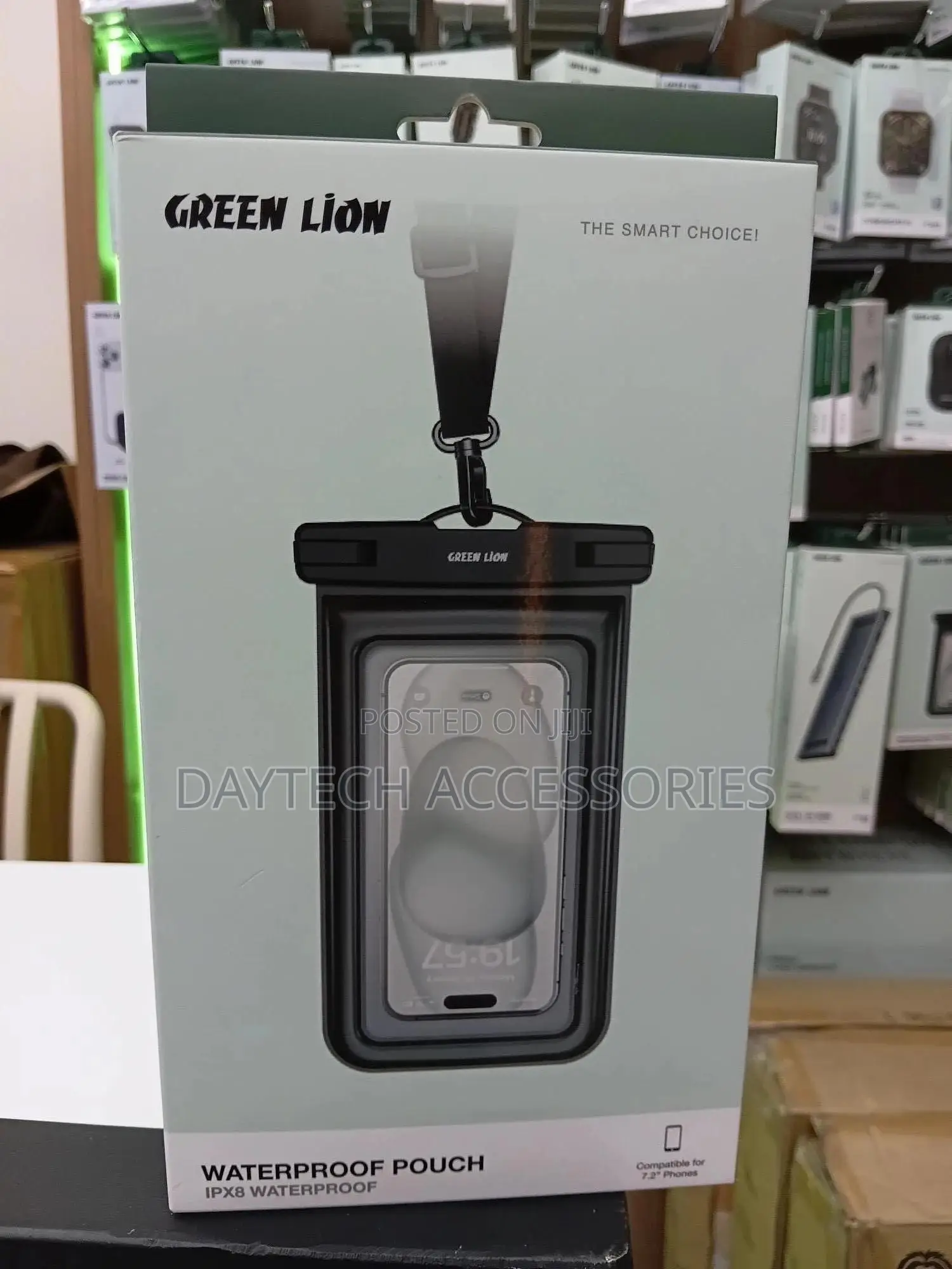Green Lion Waterproof Pouch for Smartphones Up to 7.2 Inches.
