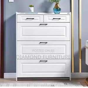 White Flip Shoe Rack Cabinet, Space Saving Shoe Organizer