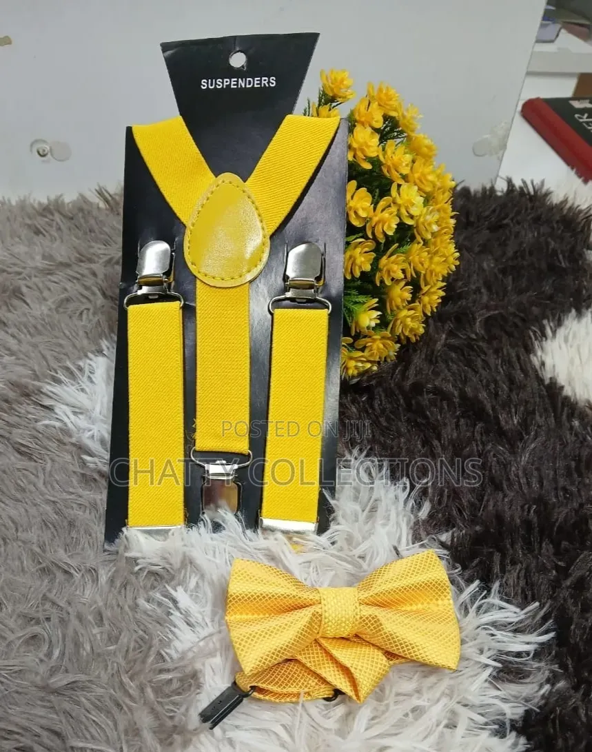 Yr Unisex 2 in 1 Adults / Kids Suspender With Bow Ties