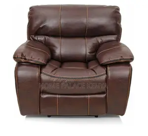 Home Sofa: 6 Seater High End Brown Leather Sectional Recliner Sofa