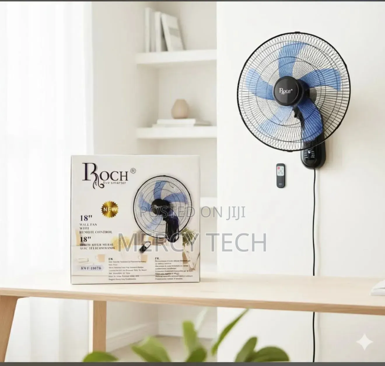 Roch 18" Wall Fan With Remote Control – RWF-1007r