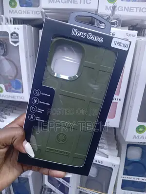iPhone 12 Pro Max Army Green Rugged Shield Protective Case