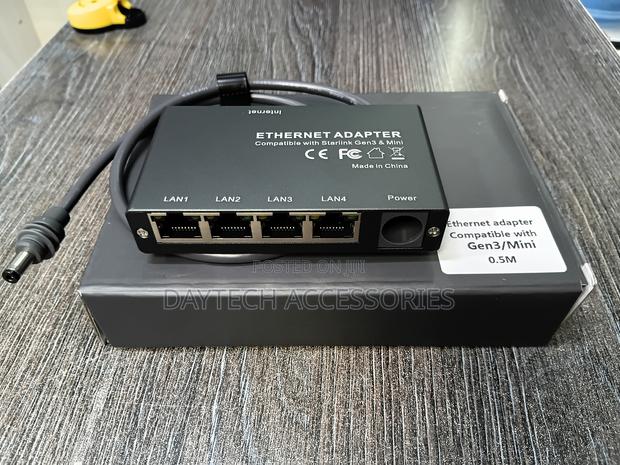 Starlink Gen3/Mini Ethernet Adapter With 4 Rj45 Ports.