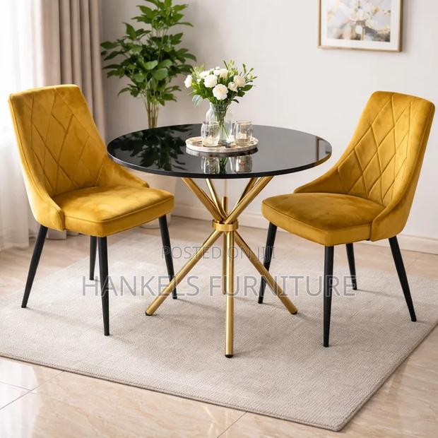 2 Seater Dining Set – Compact Kitchen Table Chairs - main view