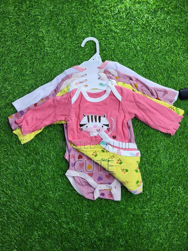 5-Pack Premium Long Sleeve Pure Cotton Baby Onesies - thumbnail 2