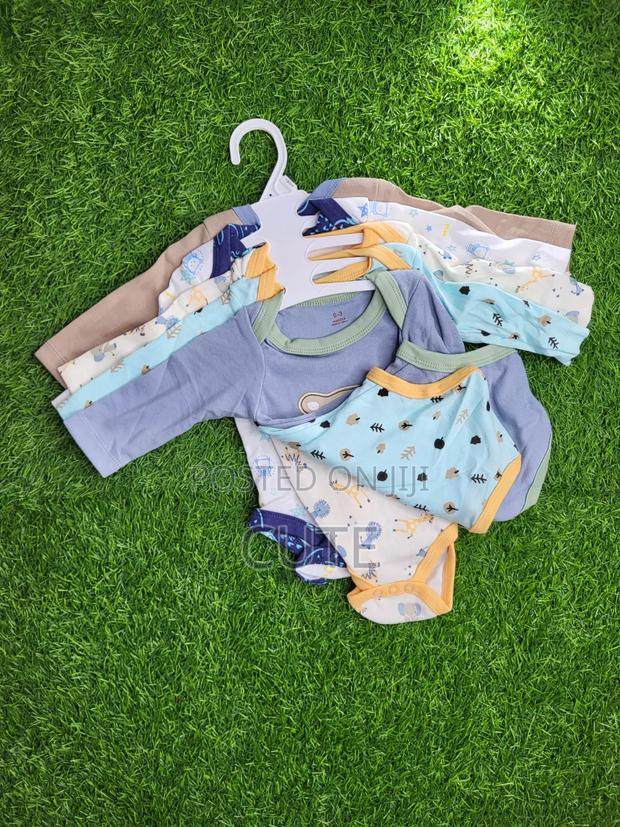 5-Pack Premium Long Sleeve Pure Cotton Baby Onesies - thumbnail 5