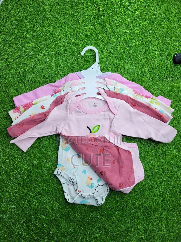 5-Pack Premium Long Sleeve Pure Cotton Baby Onesies - thumbnail 6