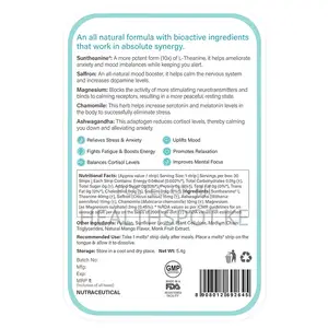 L-Theanine Oral Strips 30’S – With Ashwagandha, Magnesium Saffron