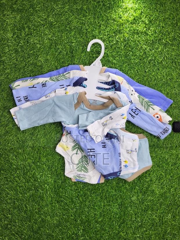 5-Pack Premium Long Sleeve Pure Cotton Baby Onesies - thumbnail 9