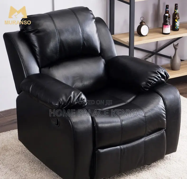 Home Sofa: 6 Seater High End Brown Leather Sectional Recliner Sofa