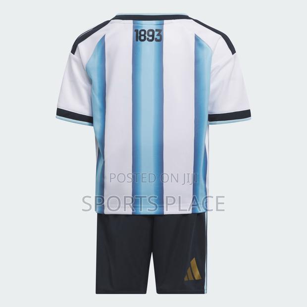 Kids Argentina Home World Cup 26 Jersey - thumbnail 3