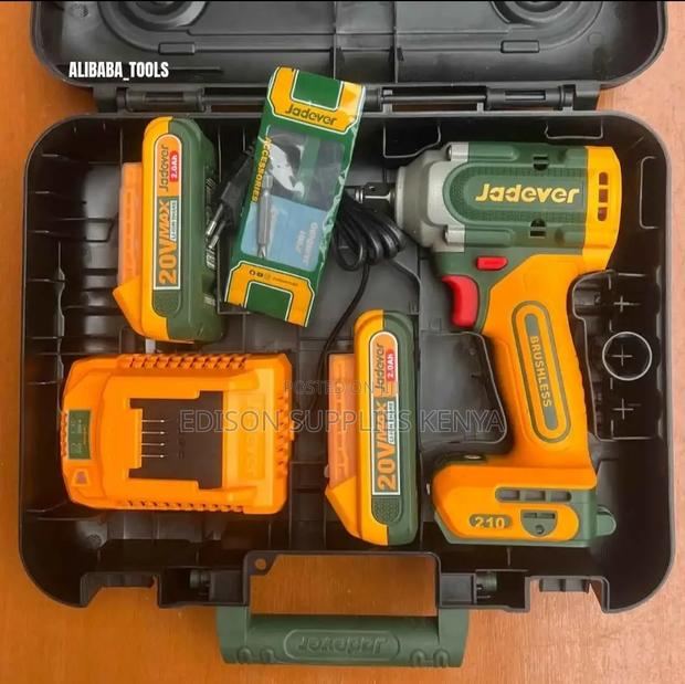 210nm Cordless Impact Wrench and Driver 2-in-1 Jadever 20v 2.0ah Batts