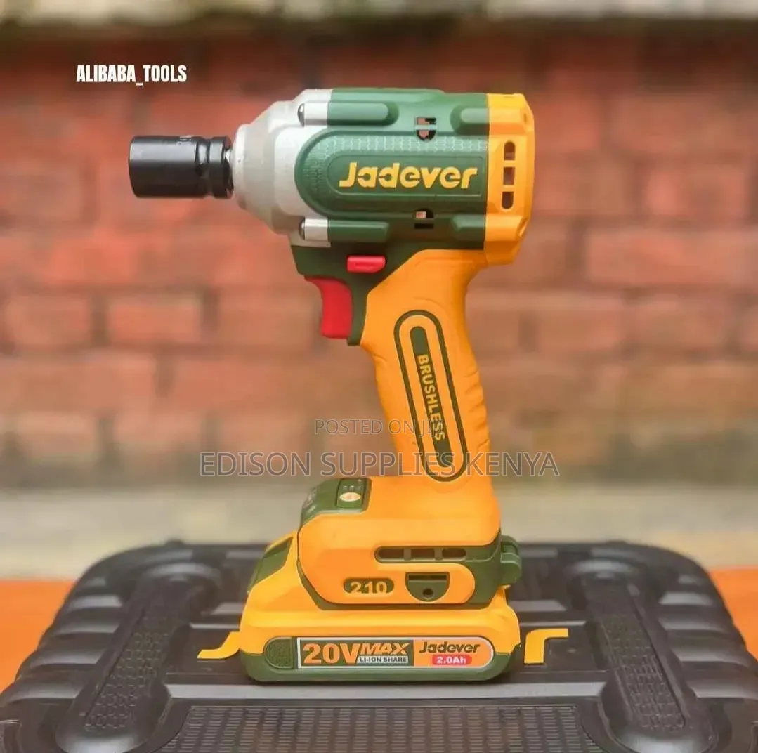 210nm Cordless Impact Wrench and Driver 2-in-1 Jadever 20v 2.0ah Batts