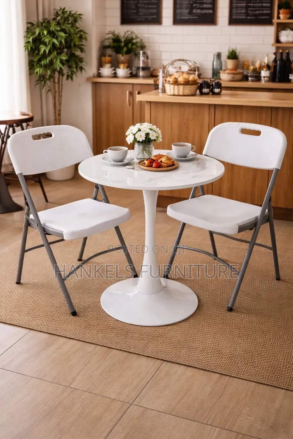 2 Seater Dining Set Foldable Chairs – Space Saving Table Set