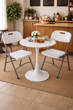 2 Seater Dining Set Foldable Chairs – Space Saving Table Set
