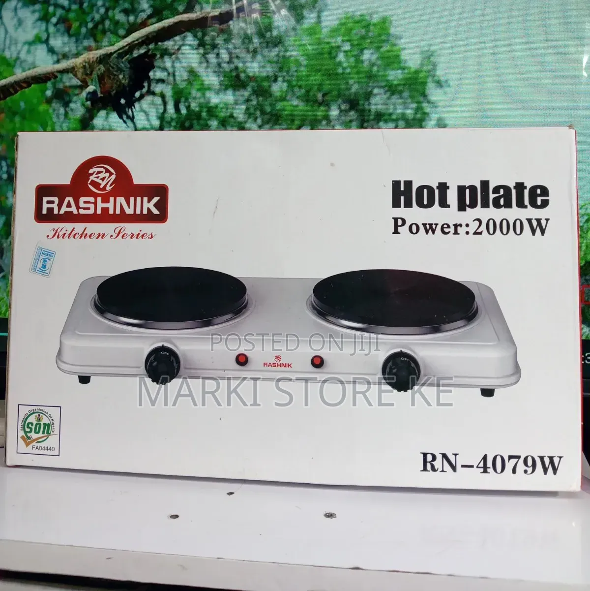 Rashnik Electric Double Hotplate/Two Burner Hotplate