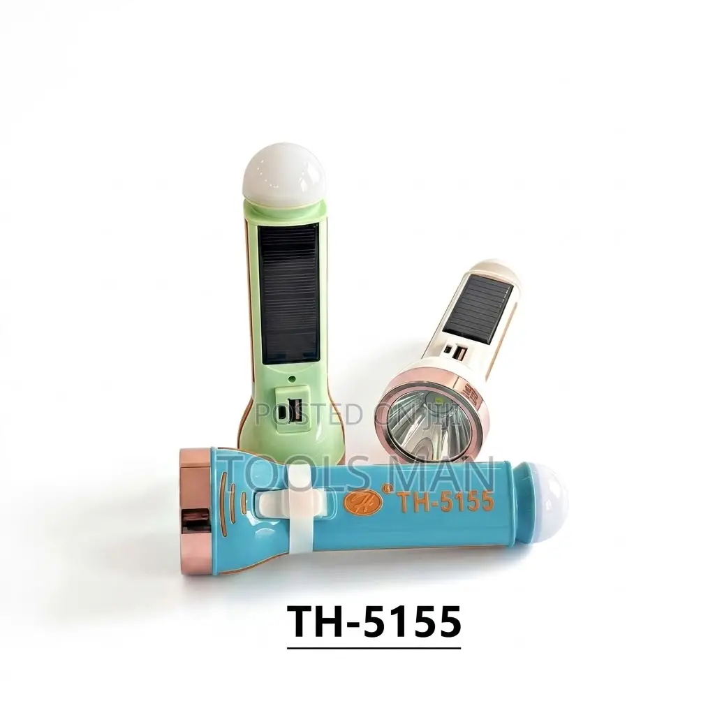 Th-5155 Rechargeable Solar Energy Flashlight Torch