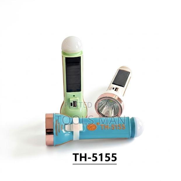 Th-5155 Rechargeable Solar Energy Flashlight Torch