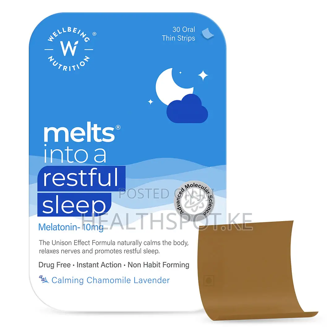 Melatonin 10mg Sleep Strips – With Chamomile, Valerian L-Theanine