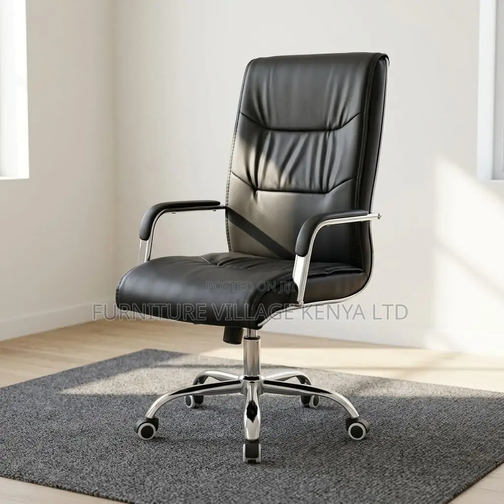 Leather Height Adjustable Office Task Chair
