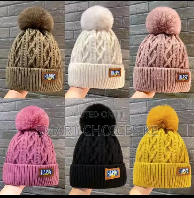 Autumn and Winter Pompom Knitted Hat