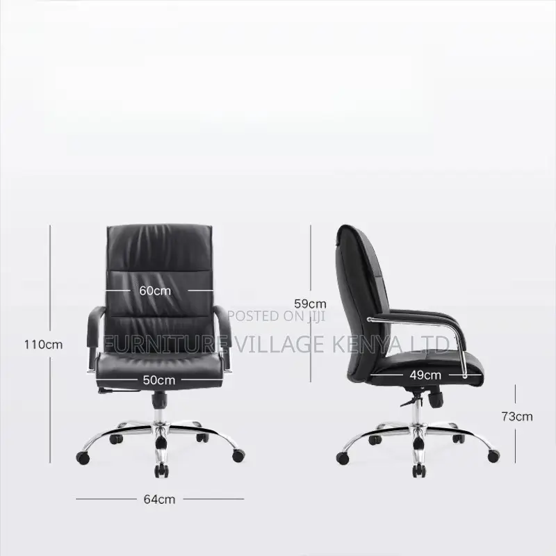 Leather Height Adjustable Office Task Chair