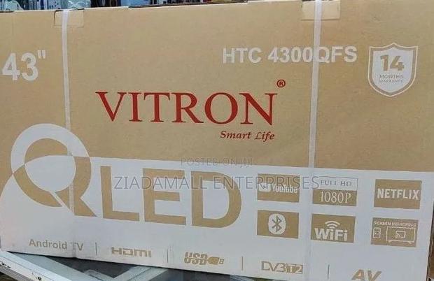 *Vitron 43" Qled Smart Android Frameless With Bluetooth