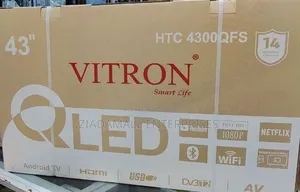 *Vitron 43" Qled Smart Android Frameless With Bluetooth