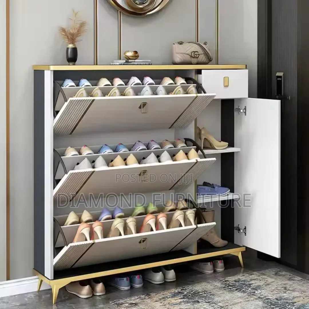 100cm Modern Flip Top Shoe Rack Cabinet