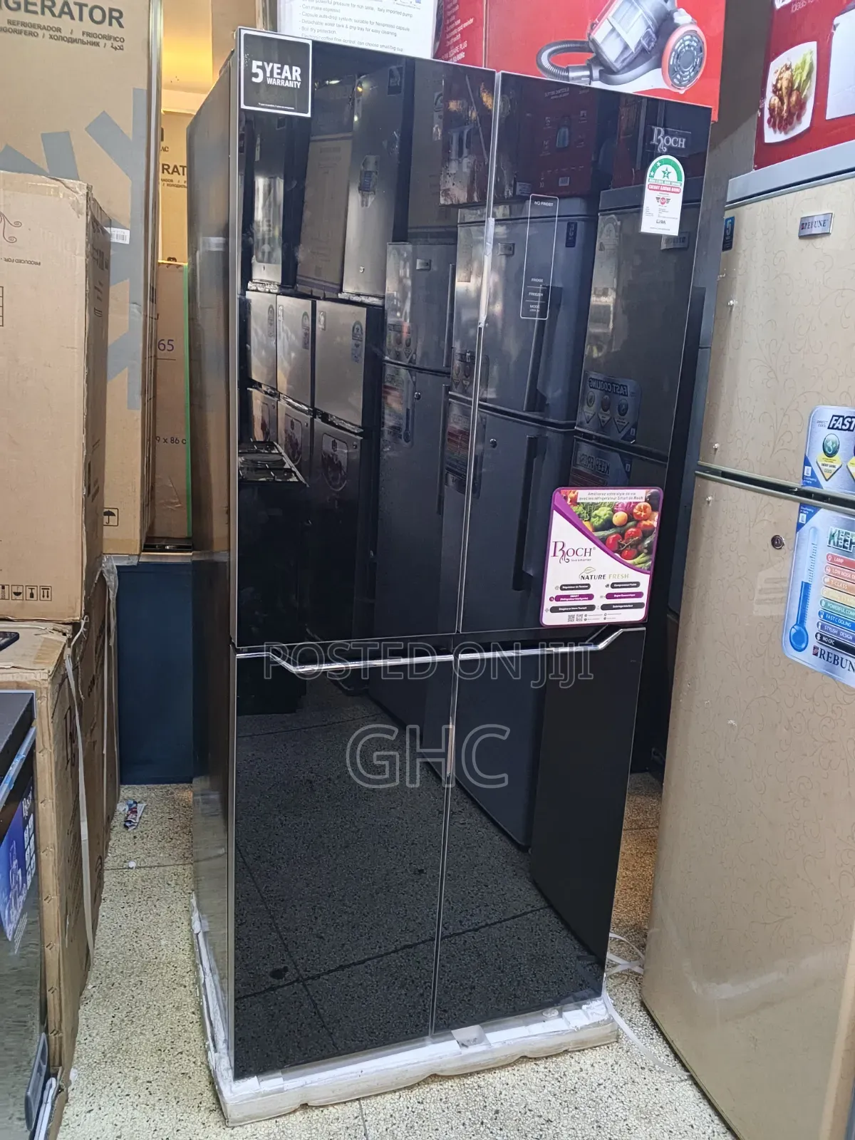 Roch Double Door(Rfr-500d4g-B) Refrigerator