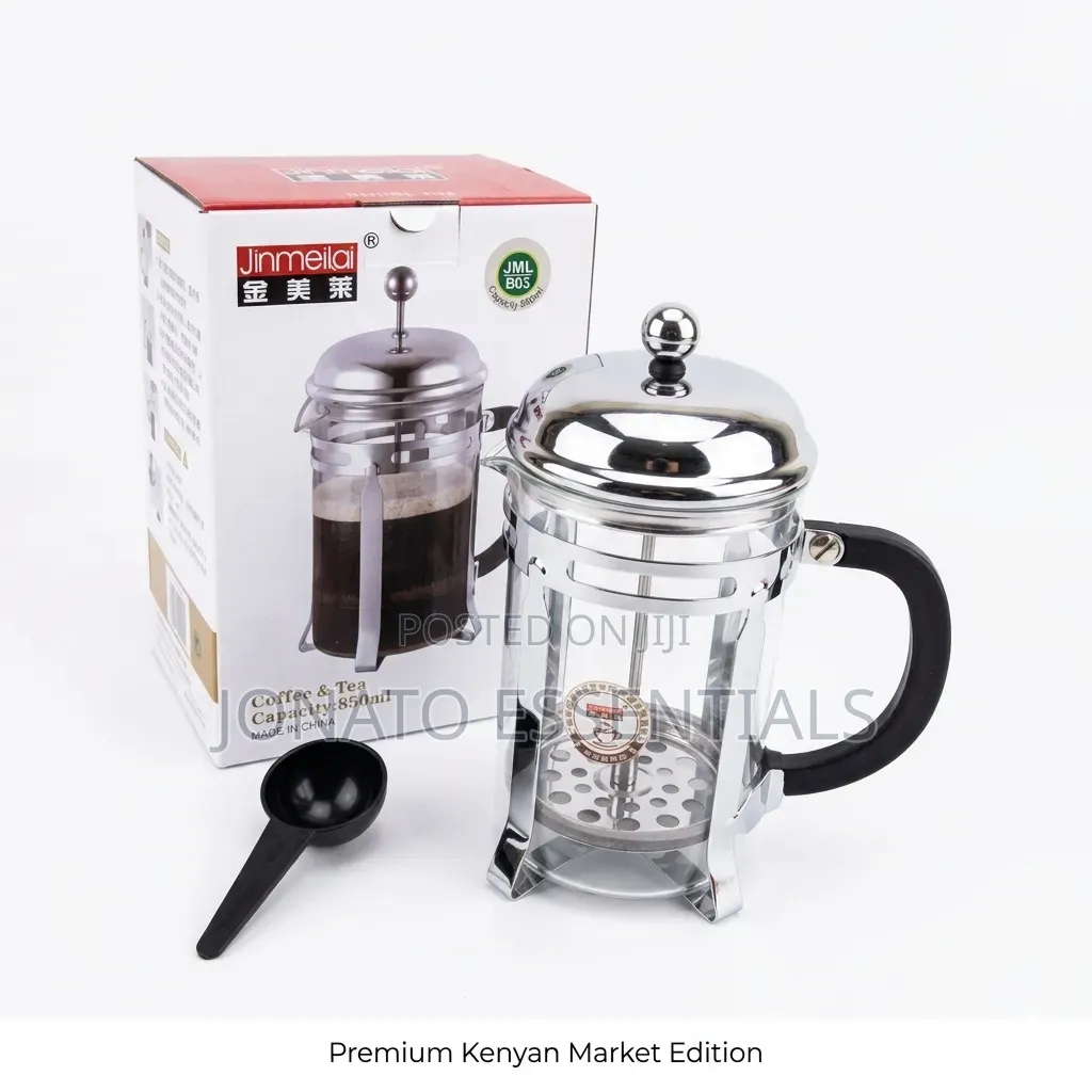 850ml Coffee Tea French Press Maker - Stainless Steel Glass