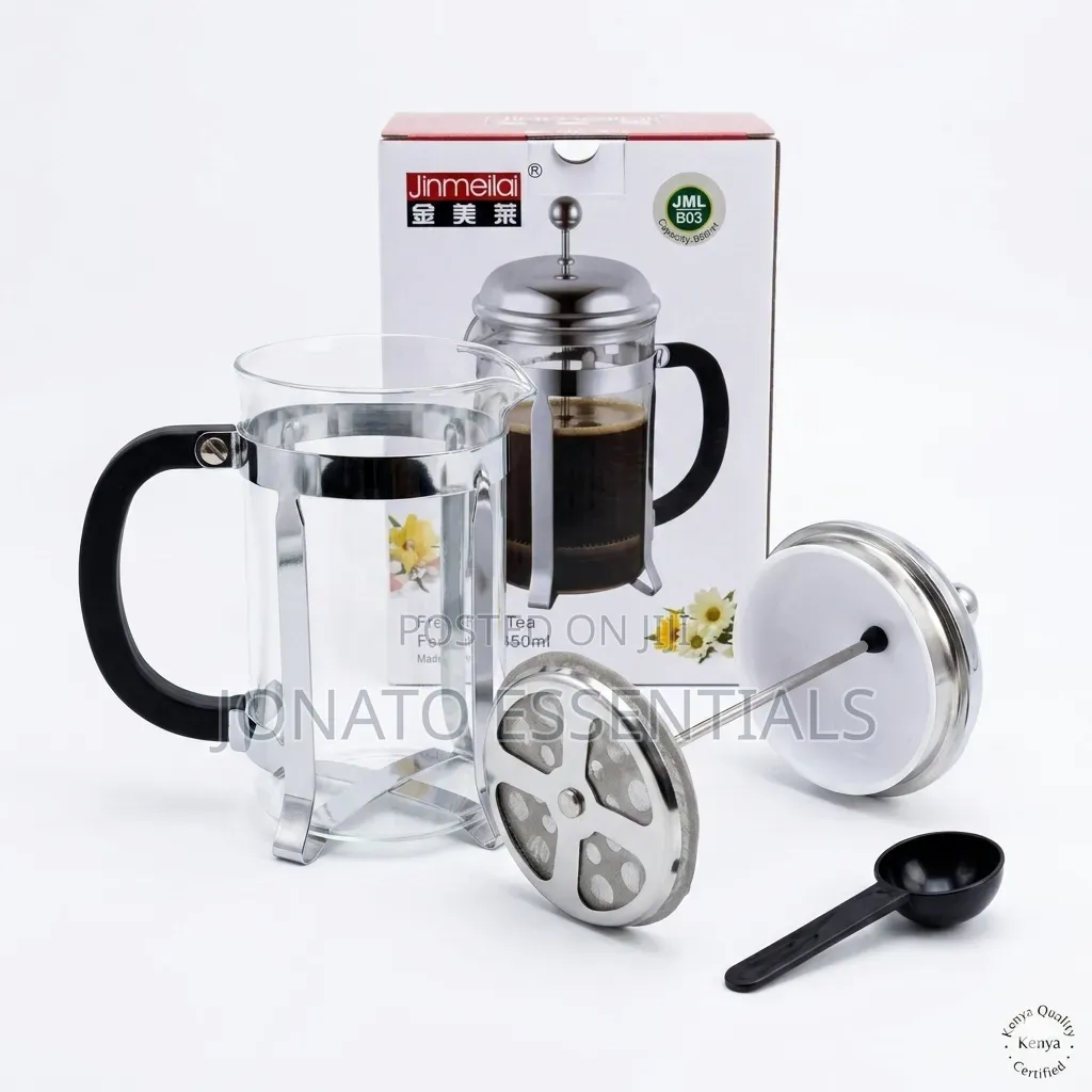 850ml Coffee Tea French Press Maker - Stainless Steel Glass