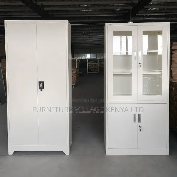 2-Door Glass Front Modern Office File Cabinet