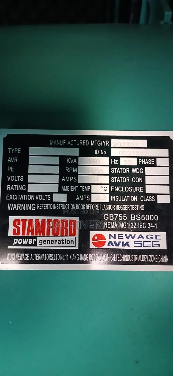 Brand New 350kva Silent Diesel Generator
