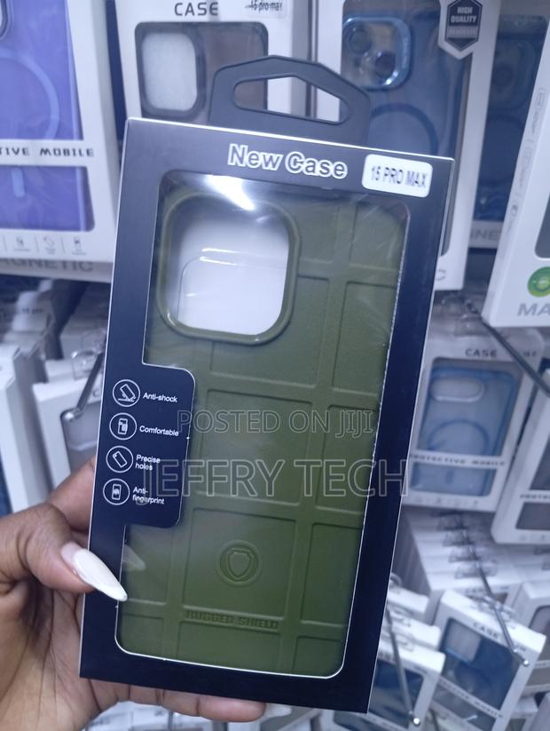 iPhone 15 Pro Max Green Rugged Shield Protective Case - thumbnail 2