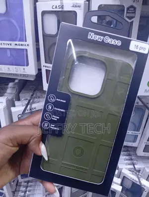 iPhone 16 Pro Green Rugged Shield Protective Phone Case