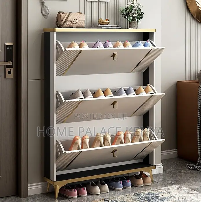 Shoe Rack: Modern Ultra Thin Flip Shoe Cabinet