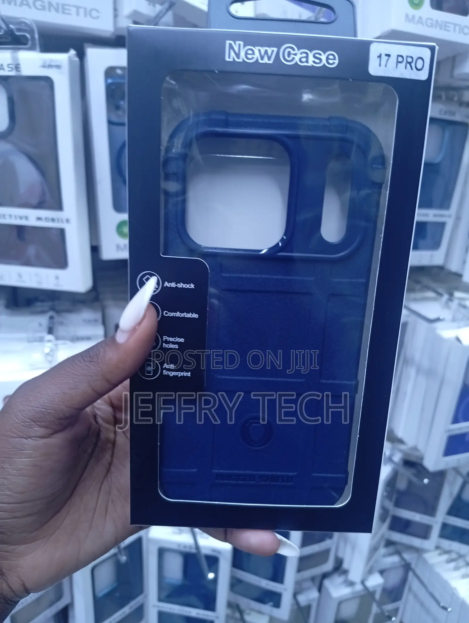 iPhone 17 Pro, Anti-Shock Protection,Blue Protective Phone Case
