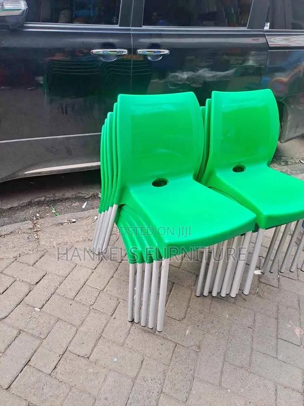 Plastic Armless Chair With Metal Legs – Stackable Event Chair