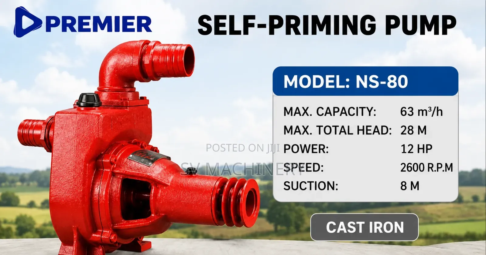 Heavy Duty Self-Priming Centrifugual Pump 3"